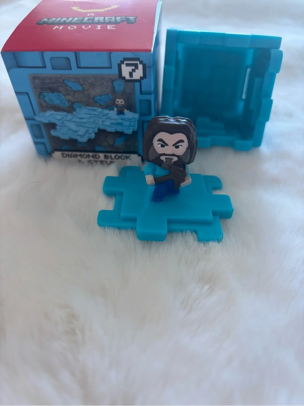 McDonald's Minecraft Movie Diamond Block Figure - Aqua Blue